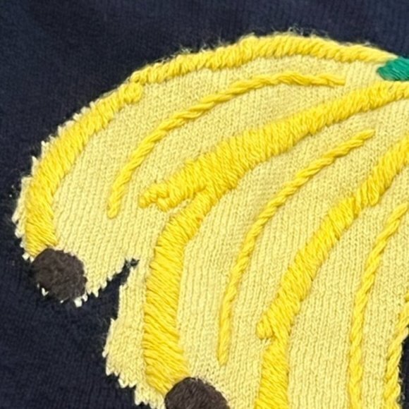 Talbots Navy Blue Embroidered Fruit Knit Pullover Sweater Women's Sz Large P - Picture 9 of 11